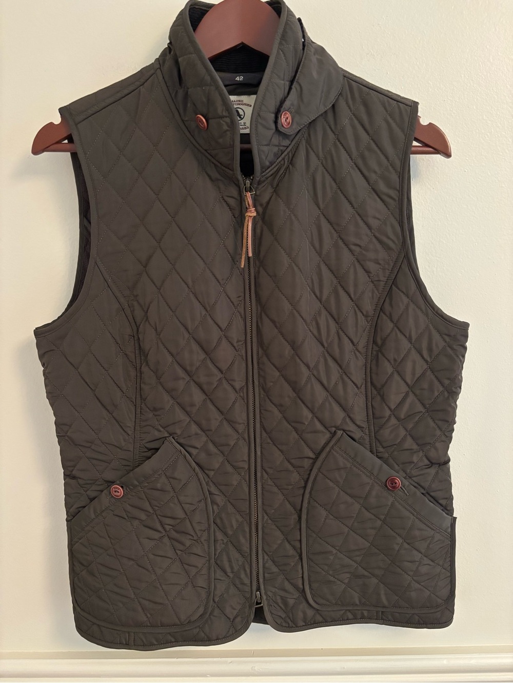 Aigle Quilted Vest in Olive Green